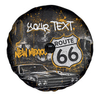 Personalized New Mexico Route 66 Classic Car Spare Tire Cover Desert Cactus Grunge Paint Splatter Vintage Road Trip