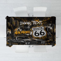 Personalized New Mexico Route 66 Classic Car Tablecloth Desert Cactus Grunge Paint Splatter Vintage Road Trip