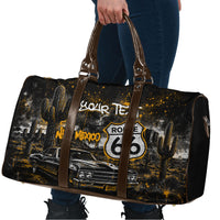Personalized New Mexico Route 66 Classic Car Travel Bag Desert Cactus Grunge Paint Splatter Vintage Road Trip