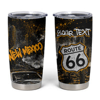 Personalized New Mexico Route 66 Classic Car Tumbler Cup Desert Cactus Grunge Paint Splatter Vintage Road Trip
