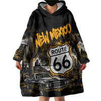 Personalized New Mexico Route 66 Classic Car Wearable Blanket Hoodie Desert Cactus Grunge Paint Splatter Vintage Road Trip