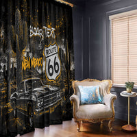 Personalized New Mexico Route 66 Classic Car Window Curtain Desert Cactus Grunge Paint Splatter Vintage Road Trip