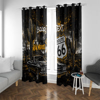 Personalized New Mexico Route 66 Classic Car Window Curtain Desert Cactus Grunge Paint Splatter Vintage Road Trip