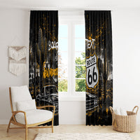 Personalized New Mexico Route 66 Classic Car Window Curtain Desert Cactus Grunge Paint Splatter Vintage Road Trip