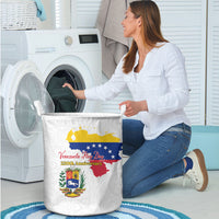 Venezuela Flag Day 220th Anniversary Laundry Basket Patriotic Map Coat Of Arms Subtle