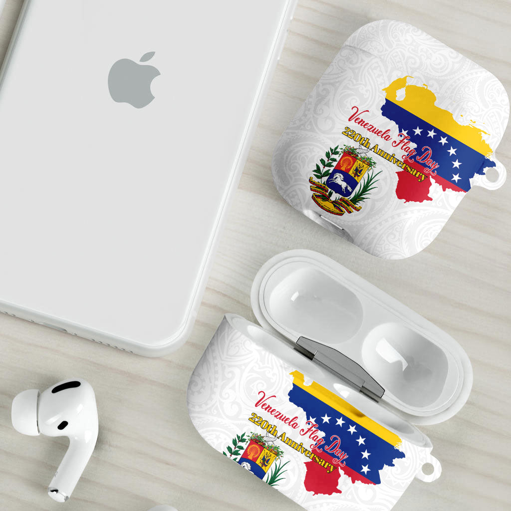 Venezuela Flag Day 220th Anniversary AirPods Case Patriotic Map Coat Of Arms Subtle