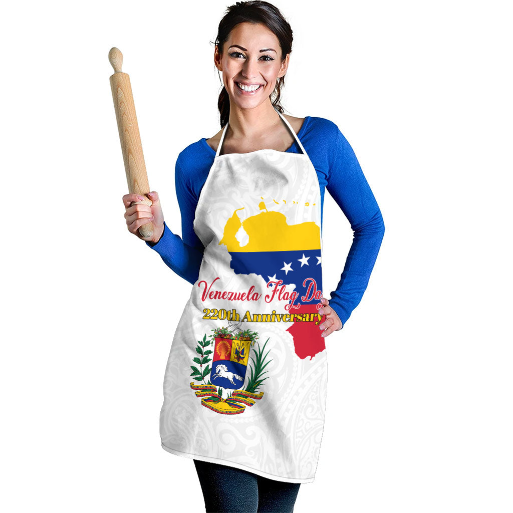 Venezuela Flag Day 220th Anniversary Apron Patriotic Map Coat Of Arms Subtle
