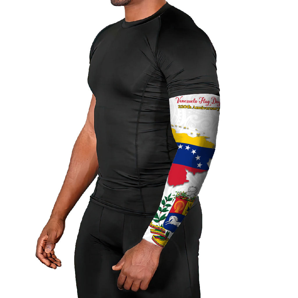 Venezuela Flag Day 220th Anniversary Arm Sleeves Patriotic Map Coat Of Arms Subtle