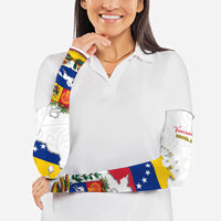 Venezuela Flag Day 220th Anniversary Arm Sleeves Patriotic Map Coat Of Arms Subtle