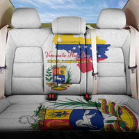 Venezuela Flag Day 220th Anniversary Back Car Seat Cover Patriotic Map Coat Of Arms Subtle