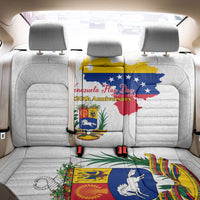Venezuela Flag Day 220th Anniversary Back Car Seat Cover Patriotic Map Coat Of Arms Subtle
