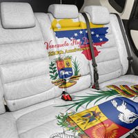 Venezuela Flag Day 220th Anniversary Back Car Seat Cover Patriotic Map Coat Of Arms Subtle