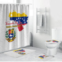 Venezuela Flag Day 220th Anniversary Bathroom Set Patriotic Map Coat Of Arms Subtle