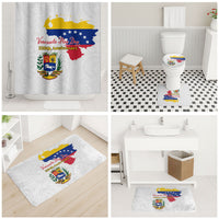 Venezuela Flag Day 220th Anniversary Bathroom Set Patriotic Map Coat Of Arms Subtle