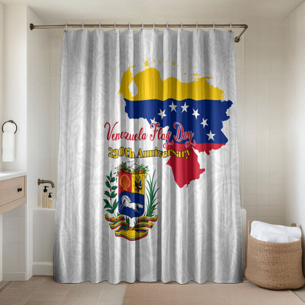 Venezuela Flag Day 220th Anniversary Bathroom Set Patriotic Map Coat Of Arms Subtle