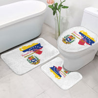 Venezuela Flag Day 220th Anniversary Bathroom Set Patriotic Map Coat Of Arms Subtle
