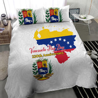 Venezuela Flag Day 220th Anniversary Bedding Set Patriotic Map Coat Of Arms Subtle