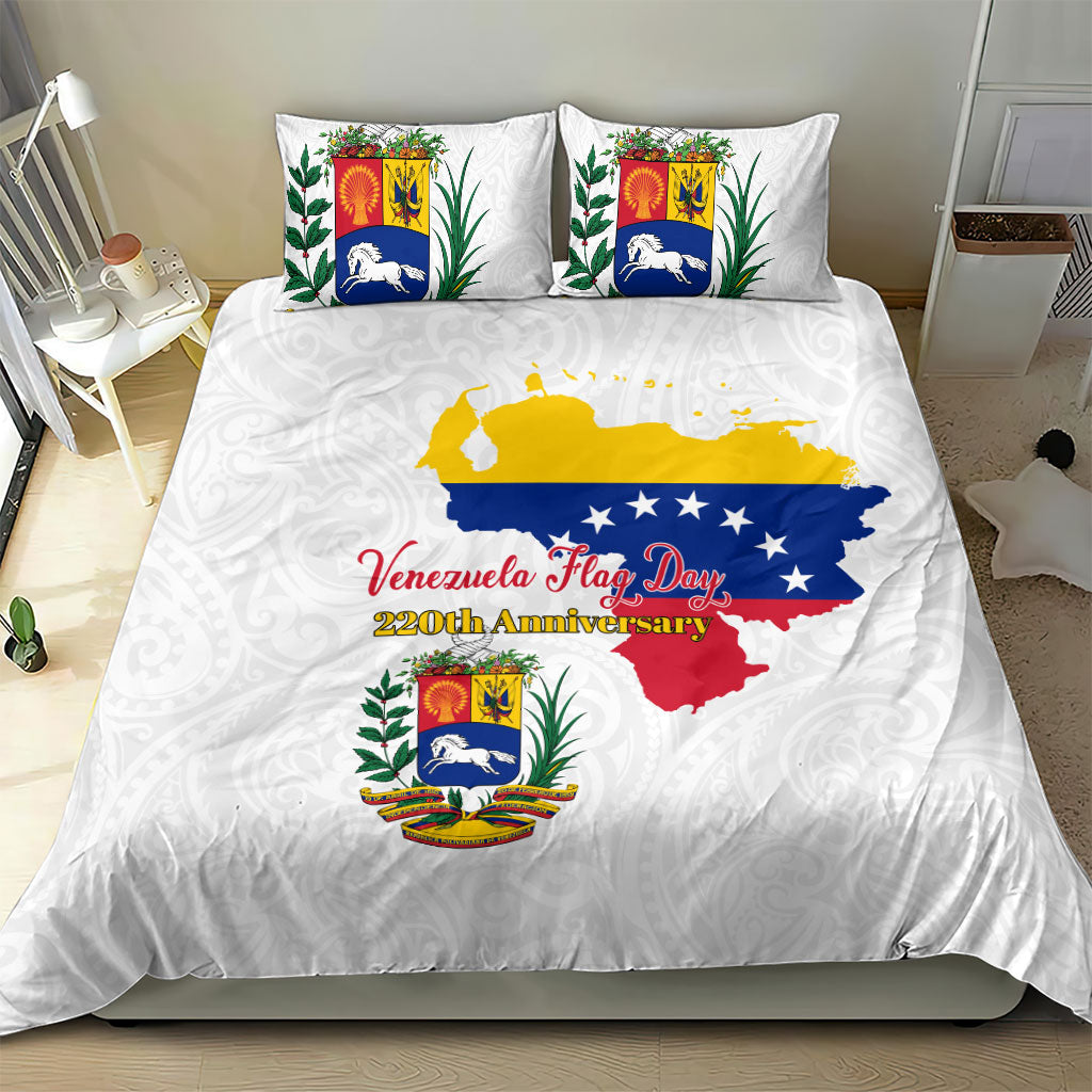 Venezuela Flag Day 220th Anniversary Bedding Set Patriotic Map Coat Of Arms Subtle
