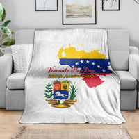 Venezuela Flag Day 220th Anniversary Blanket Patriotic Map Coat Of Arms Subtle
