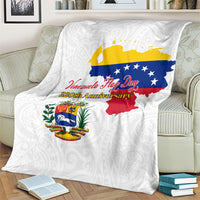 Venezuela Flag Day 220th Anniversary Blanket Patriotic Map Coat Of Arms Subtle