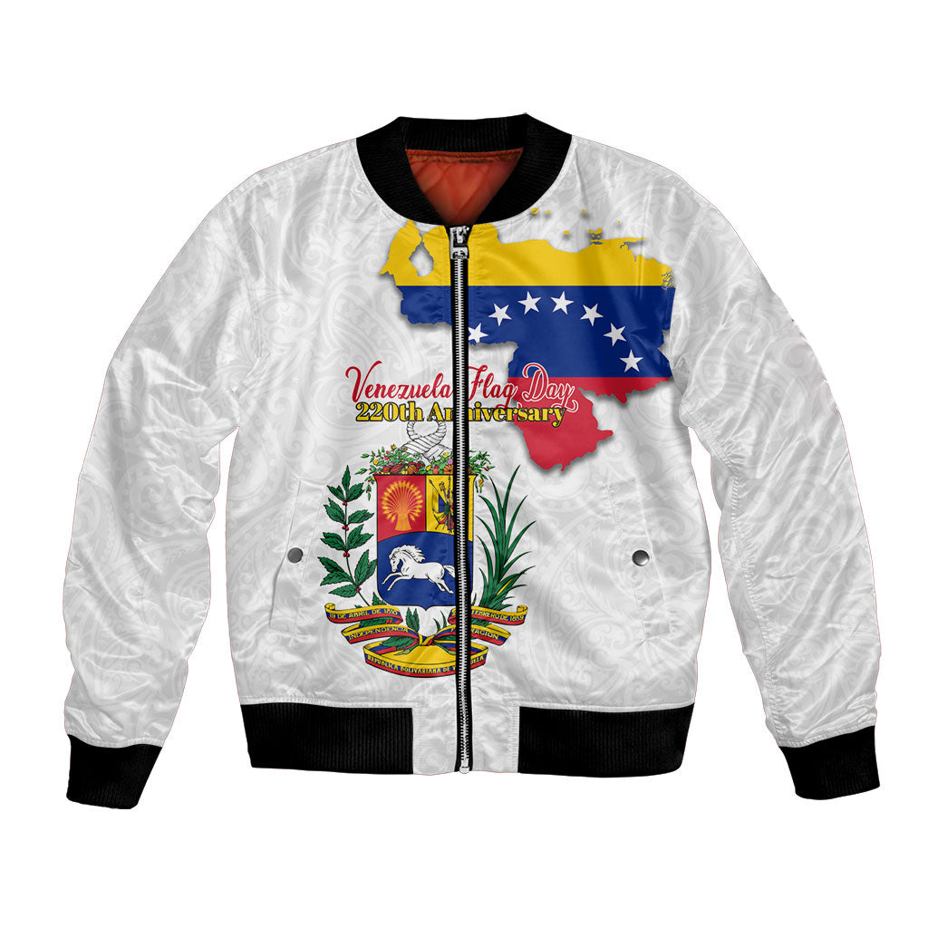 Venezuela Flag Day 220th Anniversary Bomber Jacket Patriotic Map Coat Of Arms Subtle