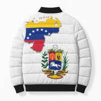 Venezuela Flag Day 220th Anniversary Bomber Puffer Jacket Patriotic Map Coat Of Arms Subtle