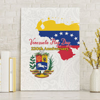Venezuela Flag Day 220th Anniversary Canvas Wall Art Patriotic Map Coat Of Arms Subtle