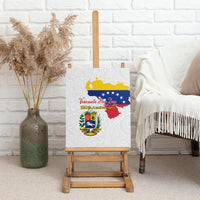 Venezuela Flag Day 220th Anniversary Canvas Wall Art Patriotic Map Coat Of Arms Subtle