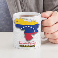Venezuela Flag Day 220th Anniversary Ceramic Mug Patriotic Map Coat Of Arms Subtle