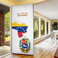 Venezuela Flag Day 220th Anniversary Door Cover Patriotic Map Coat Of Arms Subtle