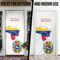 Venezuela Flag Day 220th Anniversary Door Cover Patriotic Map Coat Of Arms Subtle