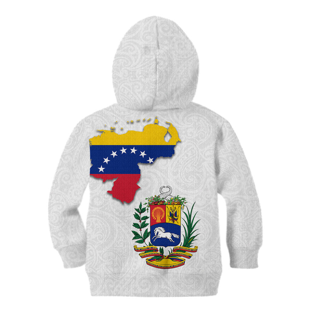 Venezuela Flag Day 220th Anniversary Kid Hoodie Patriotic Map Coat Of Arms Subtle