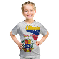 Venezuela Flag Day 220th Anniversary Kid T Shirt Patriotic Map Coat Of Arms Subtle