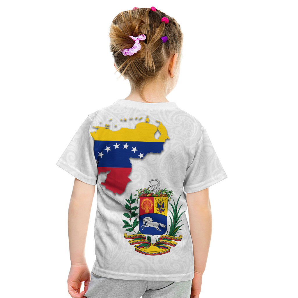 Venezuela Flag Day 220th Anniversary Kid T Shirt Patriotic Map Coat Of Arms Subtle