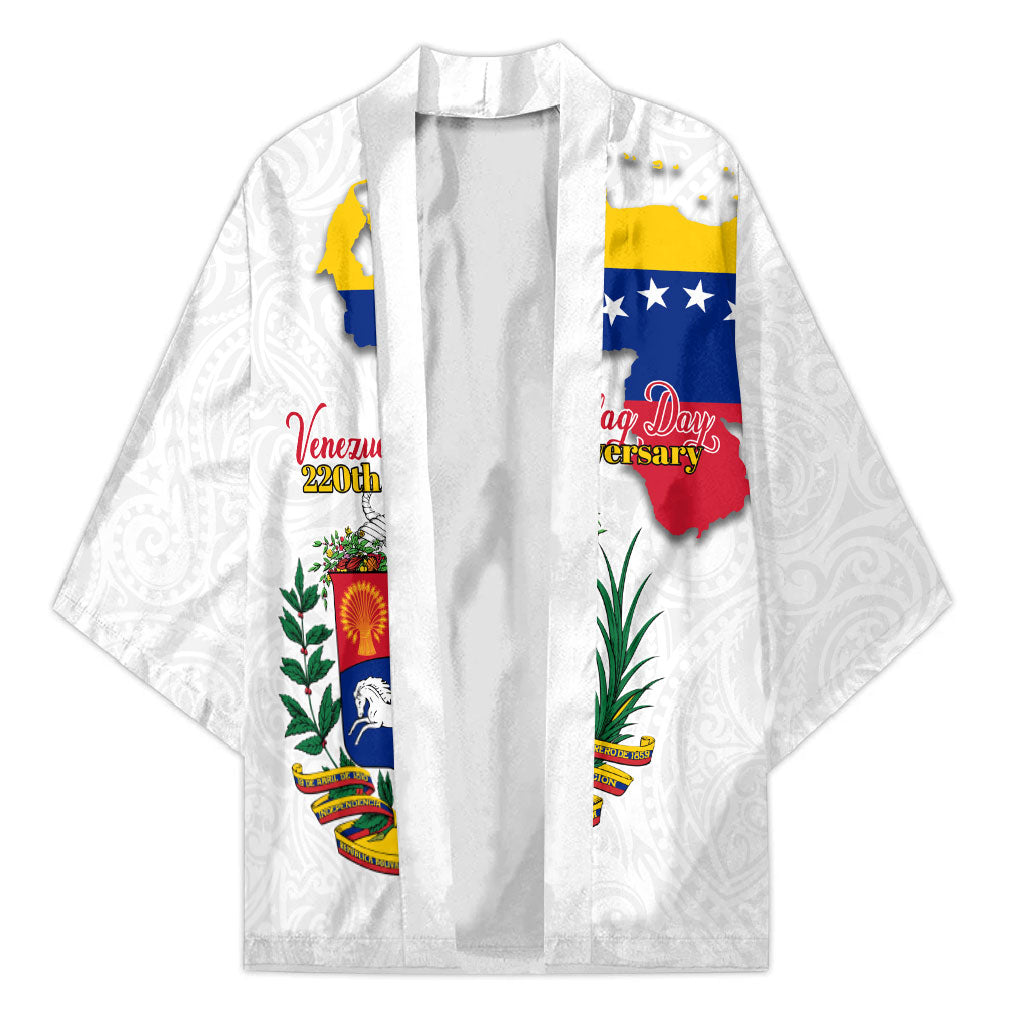 Venezuela Flag Day 220th Anniversary Kimono Patriotic Map Coat Of Arms Subtle