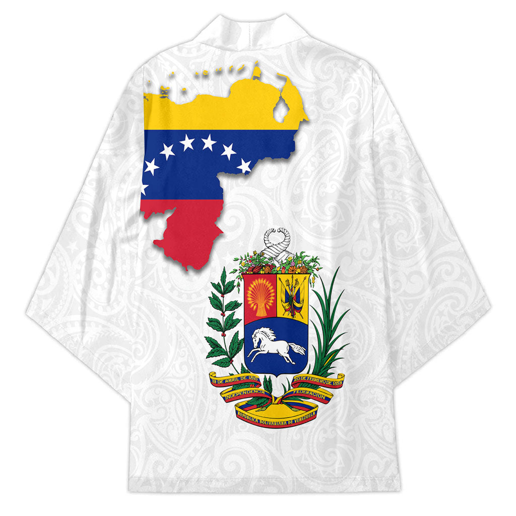 Venezuela Flag Day 220th Anniversary Kimono Patriotic Map Coat Of Arms Subtle