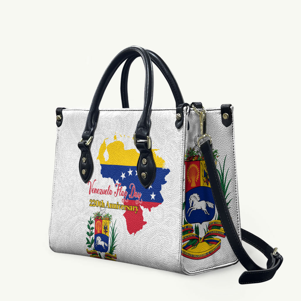 Venezuela Flag Day 220th Anniversary Leather Bag Patriotic Map Coat Of Arms Subtle