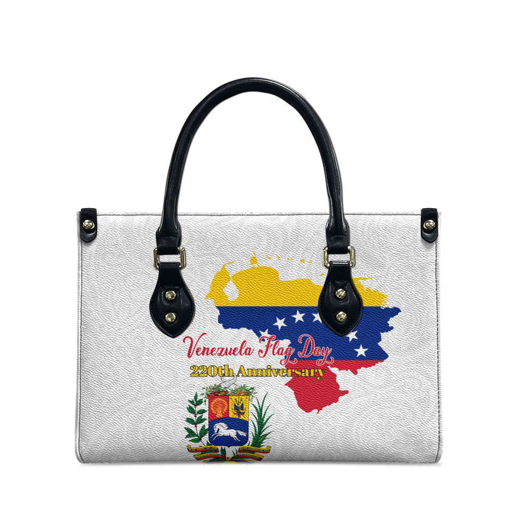 Venezuela Flag Day 220th Anniversary Leather Bag Patriotic Map Coat Of Arms Subtle