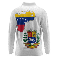 Venezuela Flag Day 220th Anniversary Long Sleeve Polo Shirt Patriotic Map Coat Of Arms Subtle