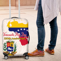 Venezuela Flag Day 220th Anniversary Luggage Cover Patriotic Map Coat Of Arms Subtle