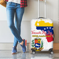 Venezuela Flag Day 220th Anniversary Luggage Cover Patriotic Map Coat Of Arms Subtle