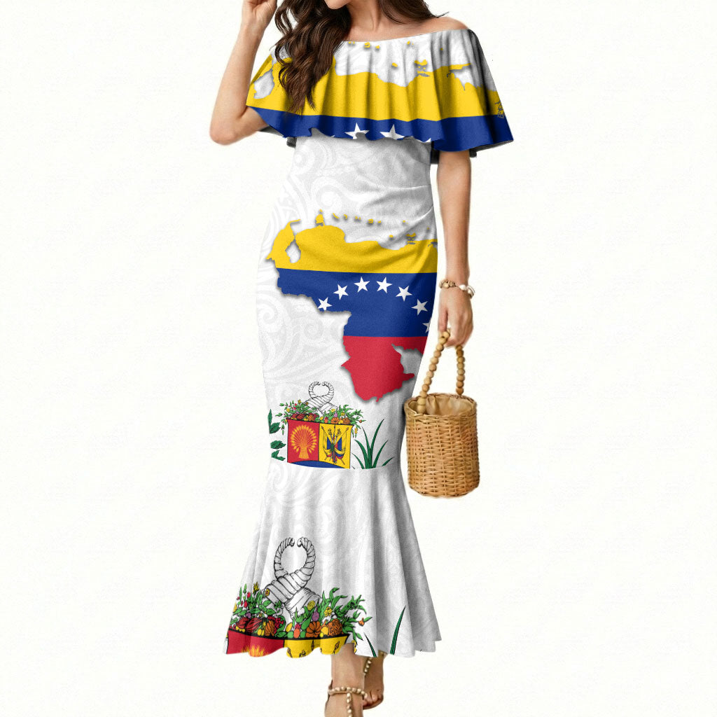 Venezuela Flag Day 220th Anniversary Mermaid Dress Patriotic Map Coat Of Arms Subtle