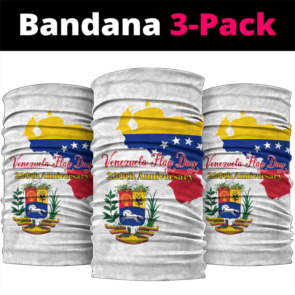 Venezuela Flag Day 220th Anniversary Neck Gaiter Patriotic Map Coat Of Arms Subtle