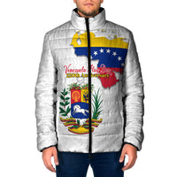 Venezuela Flag Day 220th Anniversary Padded Jacket Patriotic Map Coat Of Arms Subtle