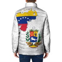 Venezuela Flag Day 220th Anniversary Padded Jacket Patriotic Map Coat Of Arms Subtle