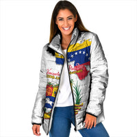 Venezuela Flag Day 220th Anniversary Padded Jacket Patriotic Map Coat Of Arms Subtle