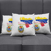 Venezuela Flag Day 220th Anniversary Pillow Cover Patriotic Map Coat Of Arms Subtle