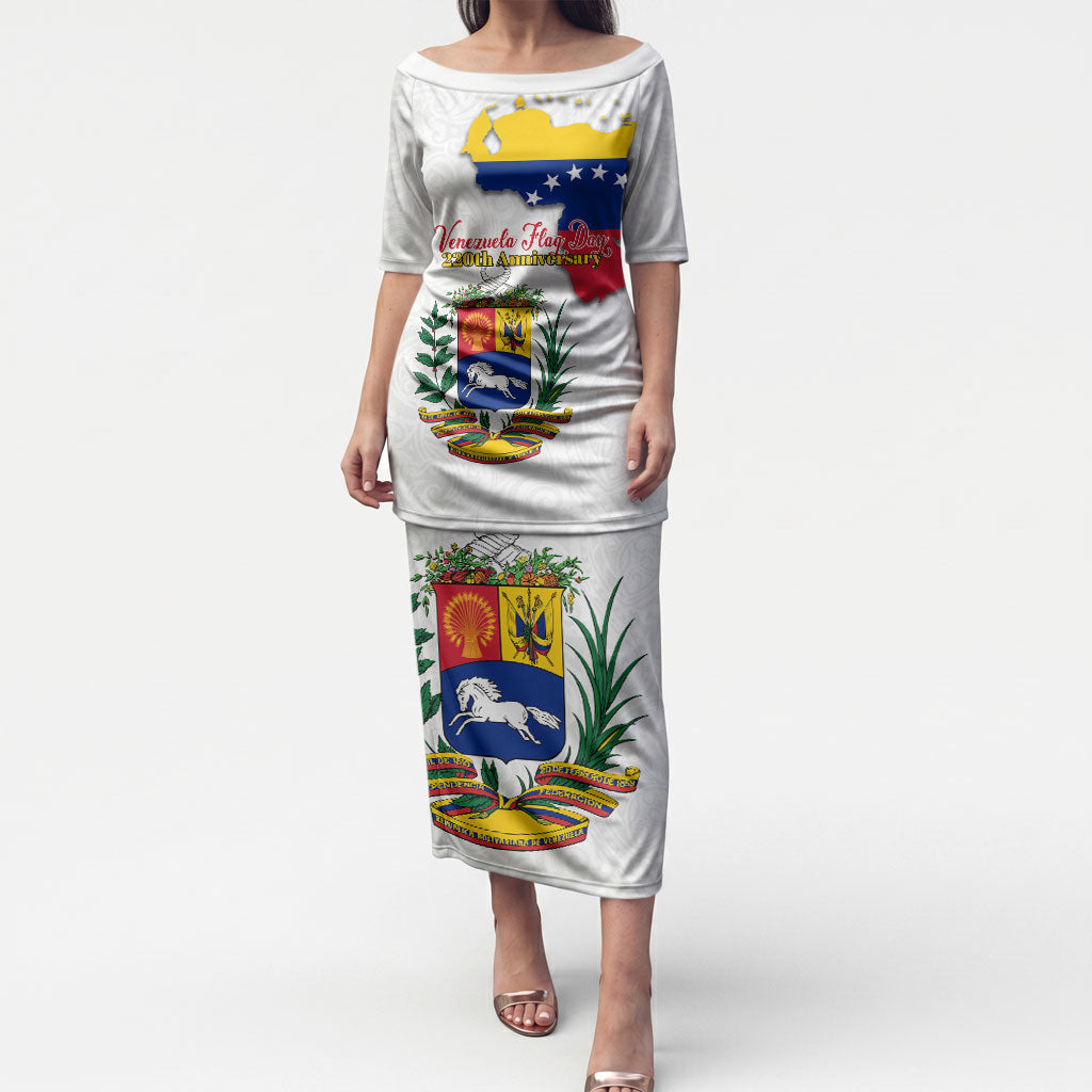 Venezuela Flag Day 220th Anniversary Puletasi Patriotic Map Coat Of Arms Subtle