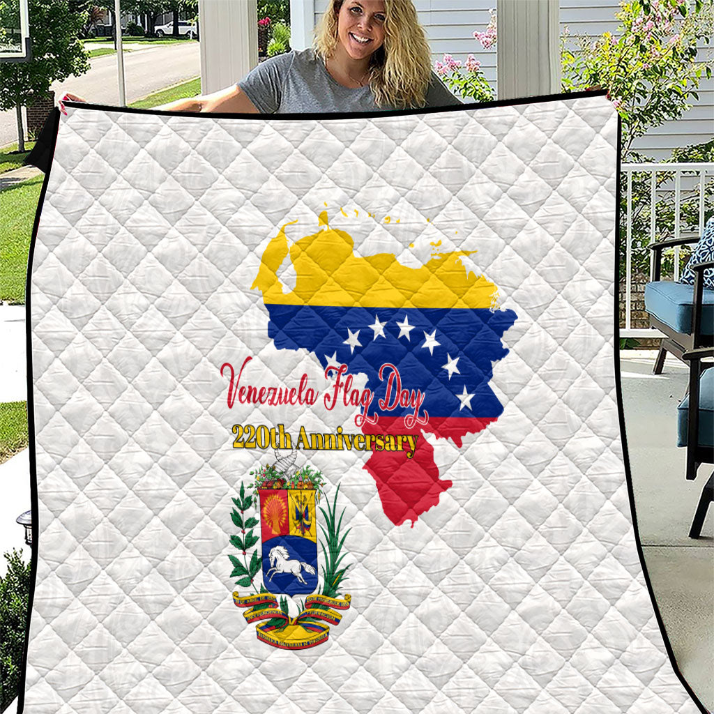 Venezuela Flag Day 220th Anniversary Quilt Patriotic Map Coat Of Arms Subtle