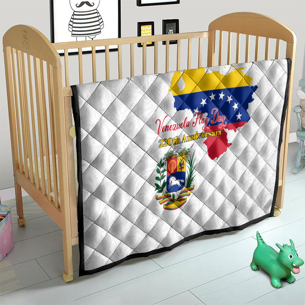 Venezuela Flag Day 220th Anniversary Quilt Patriotic Map Coat Of Arms Subtle